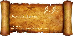 Jex Julianna névjegykártya